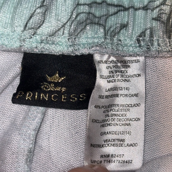 Disney The Little Mermaid Women's Sleep Pants large 12/14 blue sleeping - Picture 4 of 7